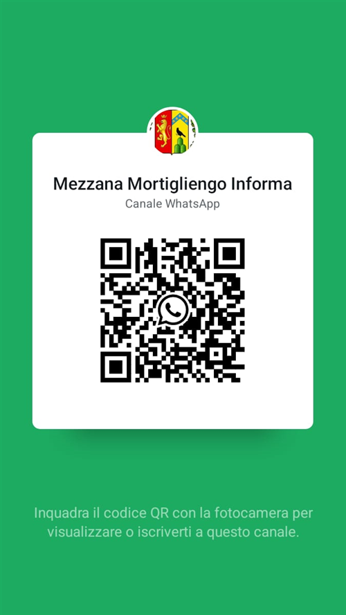 Canale Whatsapp "Mezzana Mortigliengo Informa"